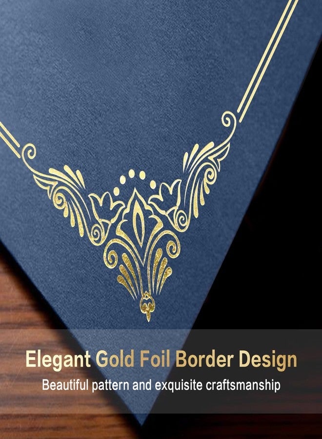 Misscom Certificate Holders 10 Packs Navy Blue,Diploma Holders Certificate Covers Gold Foil Border for Letter Size 8.5x11 Certificate Papers,Cardstock, Award, Graduation Documents - Image 3